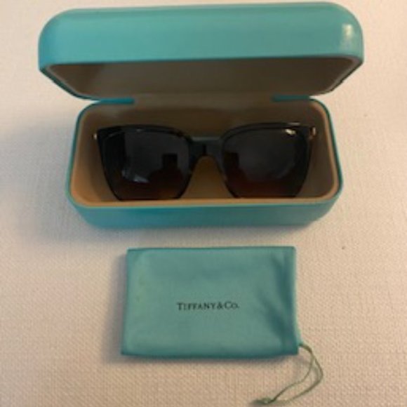 Tiffany & Co Sunglasses TF4138 8134/3B Havana Square Frame Brown/Blue main image 4